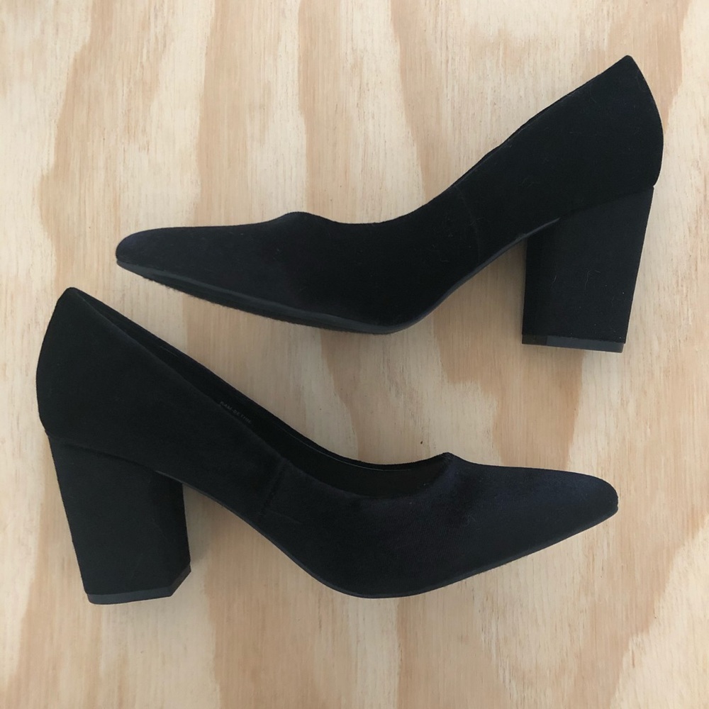 Rampage black block heels size 9